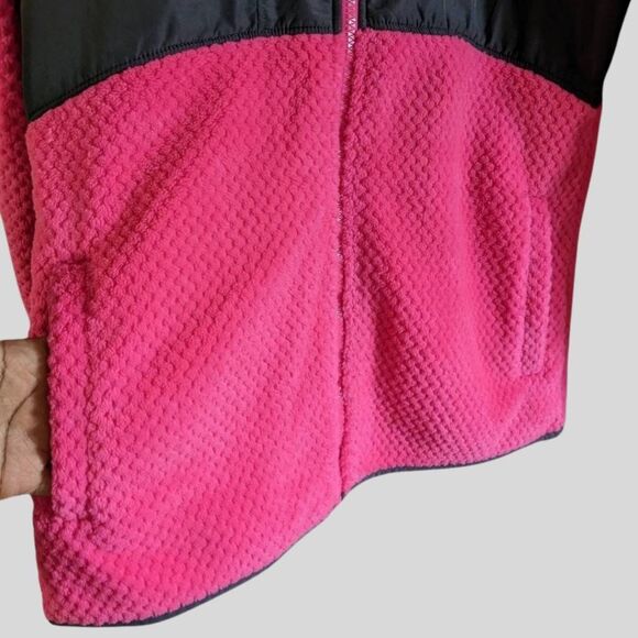 Fila Sport Jacket Women's Size Small Pink Gray Fleece Zip Outdoor Fall Layer - Picture 6 of 11